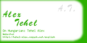 alex tehel business card